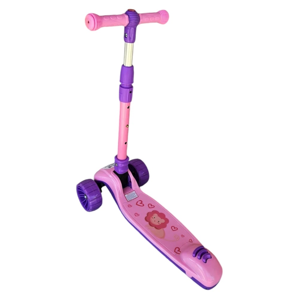Novokids Mini Scooter Roz 3 Roti Luminoase Pliabila - imagine 2