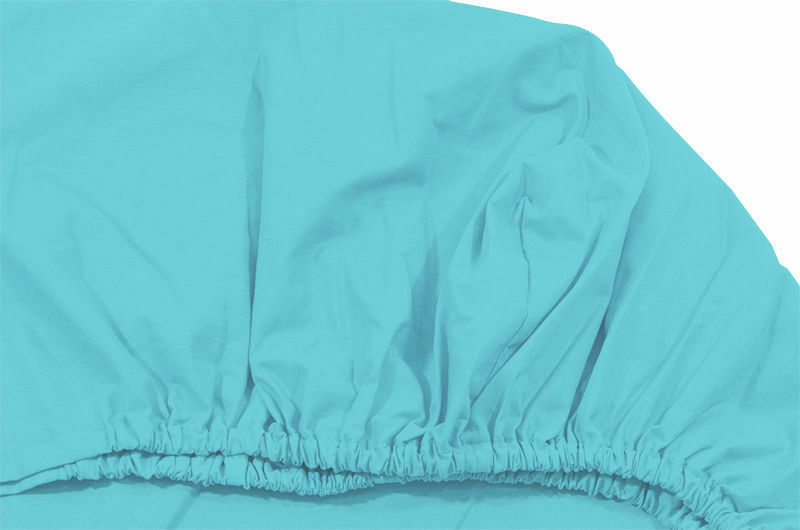 Cearceaf turcoaz KidsDecor, bumbac, 70x140 cm