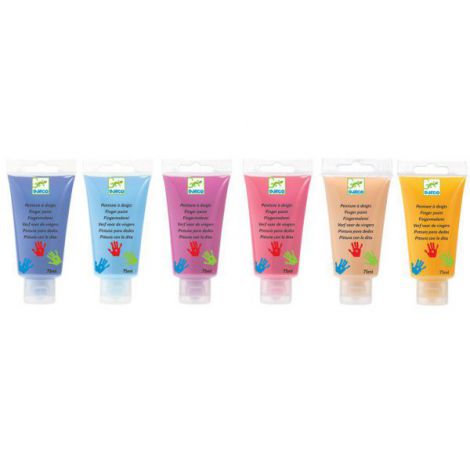 Djeco Culori pictat cu mana 6 culori non-toxice - imagine 3