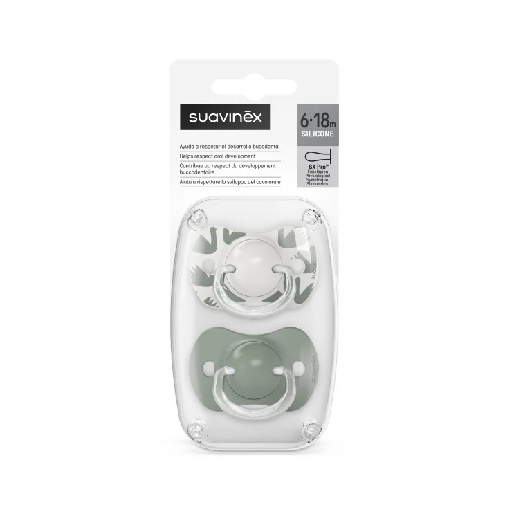 Suzeta Suavinex SX Pro Silicon 2 Buc Maslinie - imagine 3