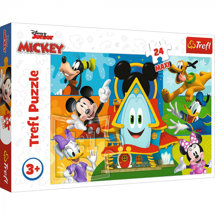 Puzzle Trefl Mickey Mouse, 24 piese, Educativ