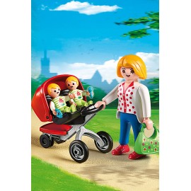 Carucior cu gemeni Playmobil City Life - imagine 3