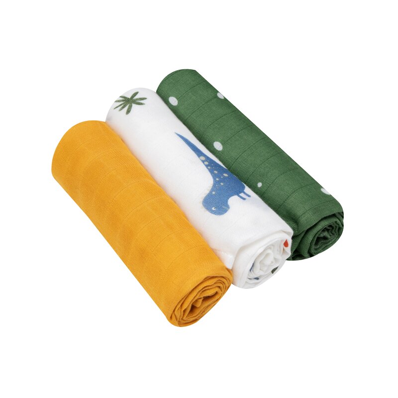 Set 3 Scutece Bambus Dino Lionelo 70x70 cm - imagine 3