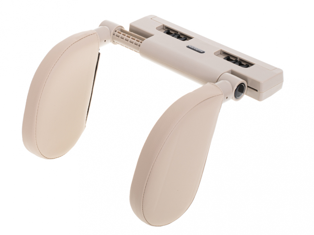 Suport Tetiera Auto Ikonka | Piele Ecologică Beige - imagine 3