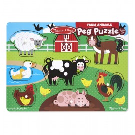 Puzzle Lemn Ferma Animalelor Melissa & Doug - imagine 3