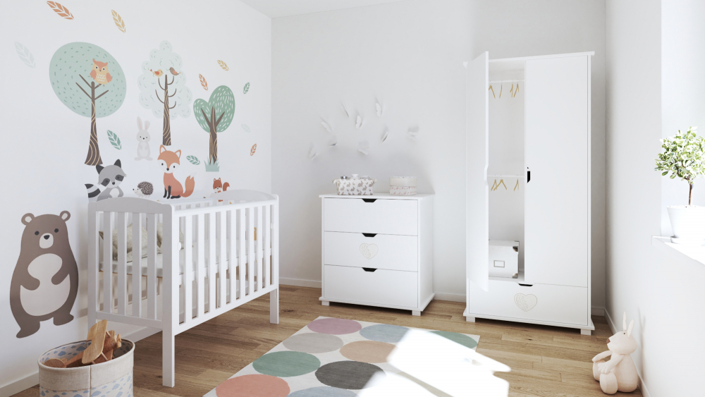 Patut Tobi White Nichiduta 100x50 cm cu Laterala Culisanta - imagine 6