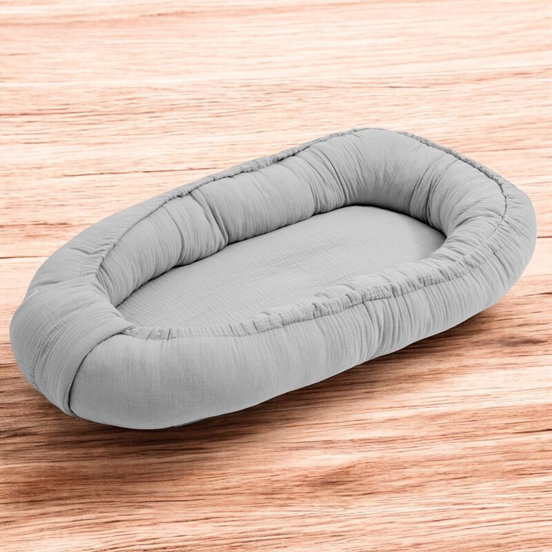 Baby Nest New Baby din Muselina Light Grey