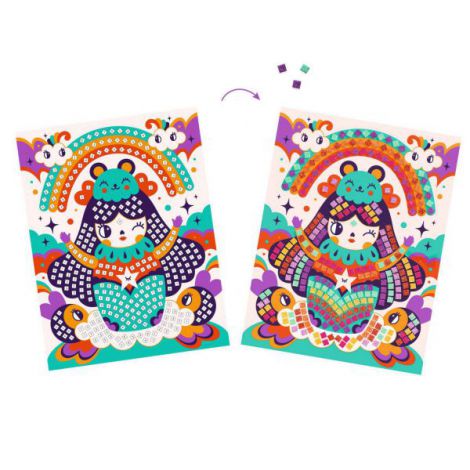 Set Mozaic Djeco Fokeshis - Joc Creativ - imagine 3