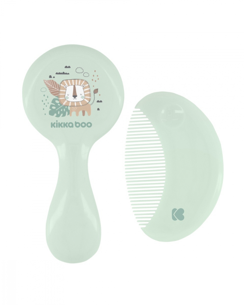 Set Perie și Pieptan KikkaBoo Savanna, Peri Naturali - imagine 2