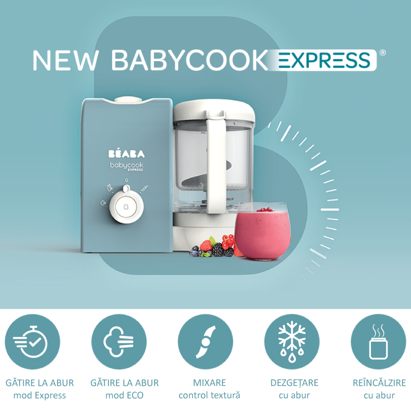 Beaba Babycook Express Sage Green | Robot 4-în-1 - imagine 6