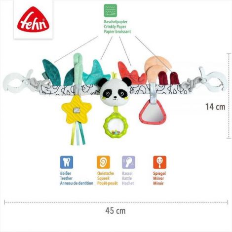 Jucărie Carucior Panda Fehn - Dezvoltare Multisenzorială - imagine 5