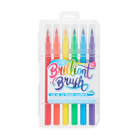 Carioci cu pensulă Ooly Brilliant Brush - Set 12