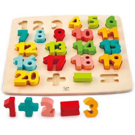 Hape Puzzle Matematica Chunky 1-20, Lemn - imagine 3