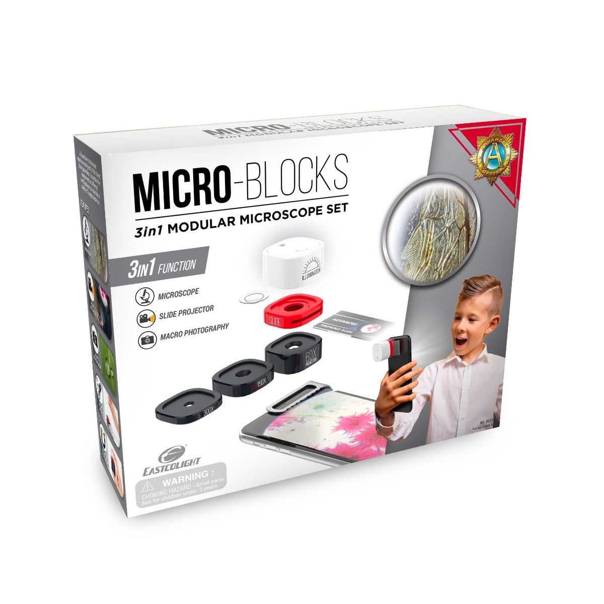 Microscop 3 in 1 Eastcolight pentru Smartphone