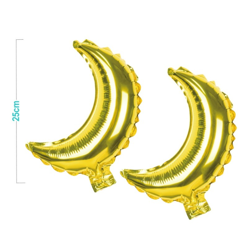 Set 2 Baloane Luna PartyGo, 25cm, Auriu