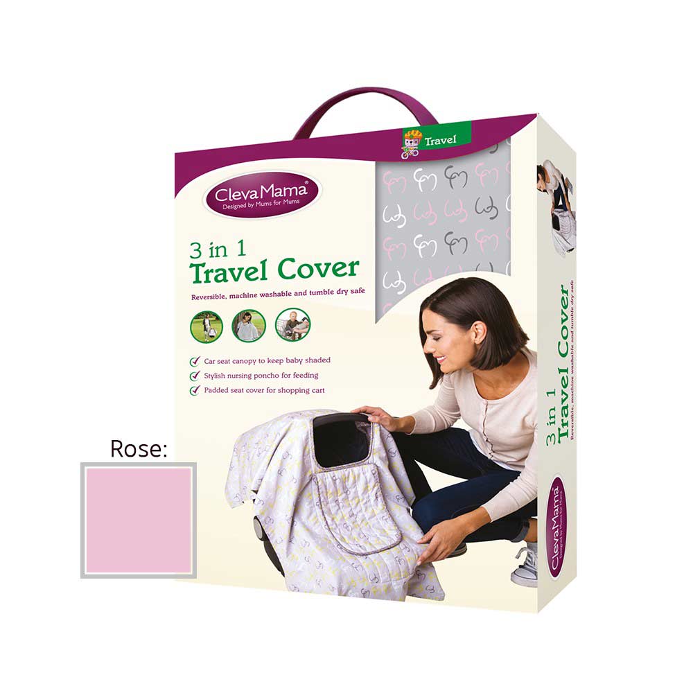 Husa Calatorie 3 in 1 Clevamama Rose - imagine 3