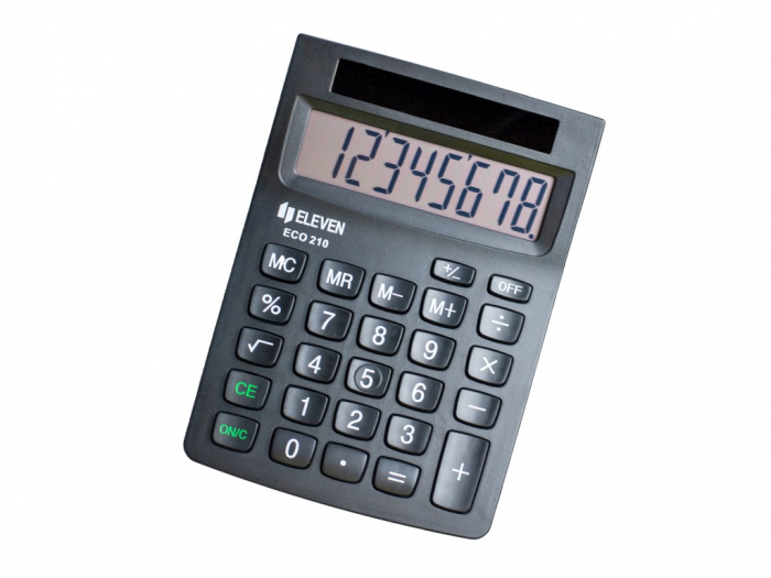 Calculator Eleven ECO 210, 8 digiti, Solar