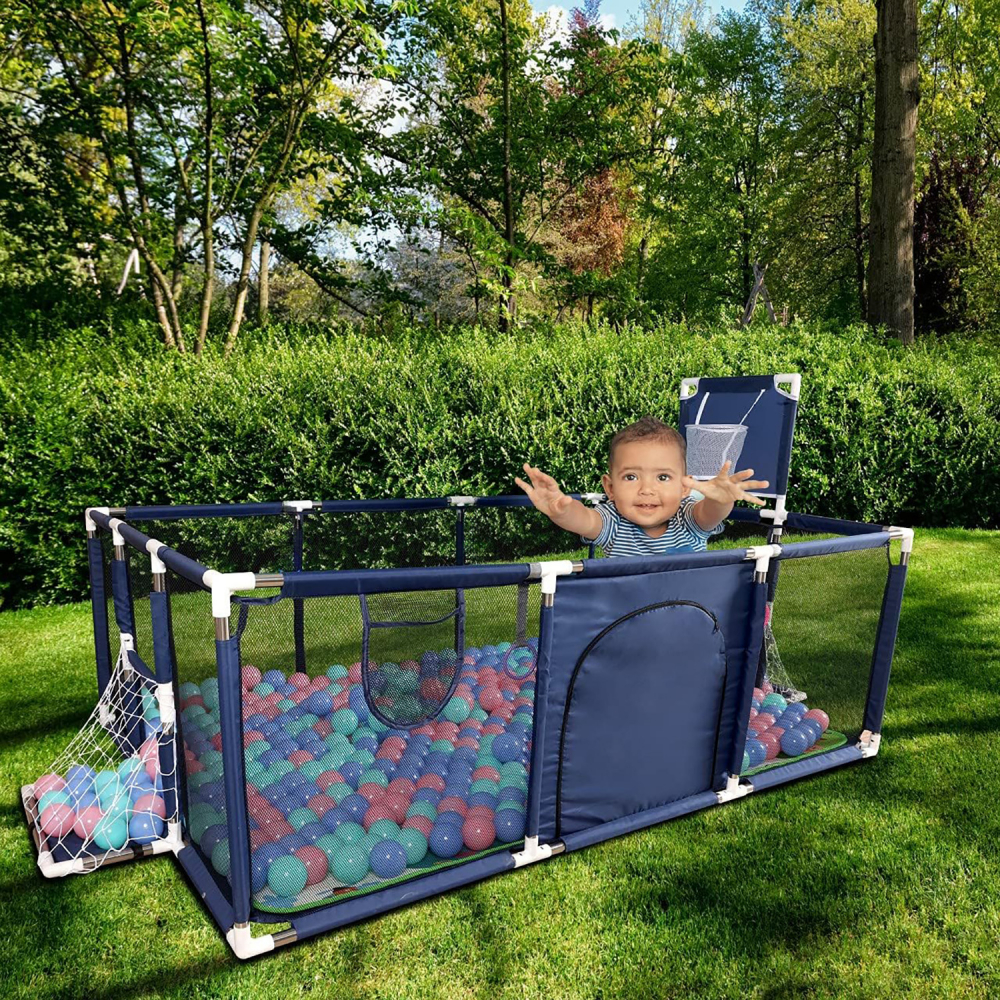 Tarc Pliabil NiceKids cu Baschet, Bleumarin - imagine 3