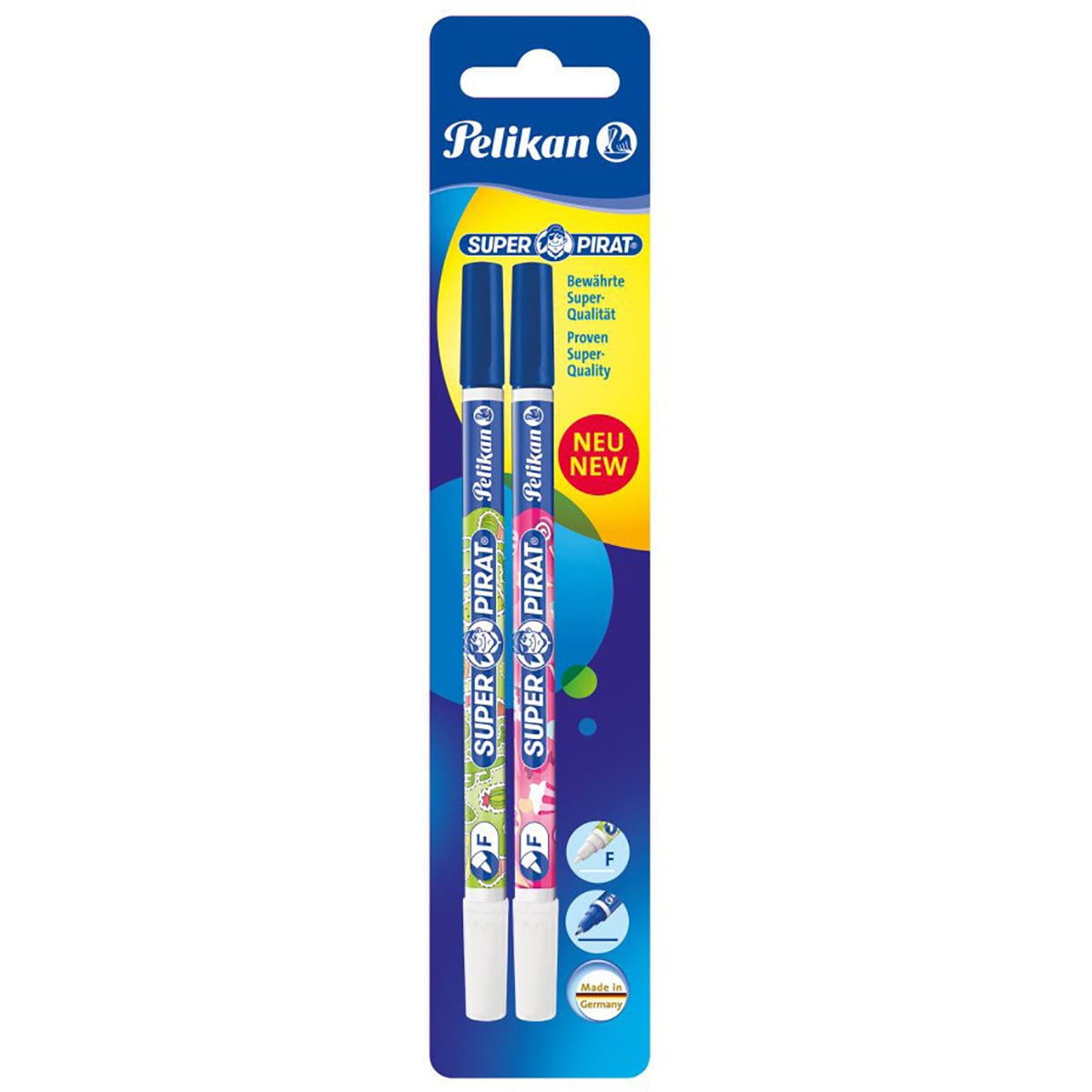 Set 2 carioci corectoare Pelikan Super Pirat, Vârf F