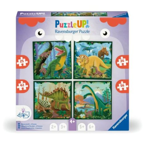 Ravensburger Puzzle Dinozauri 4 în 1 Set