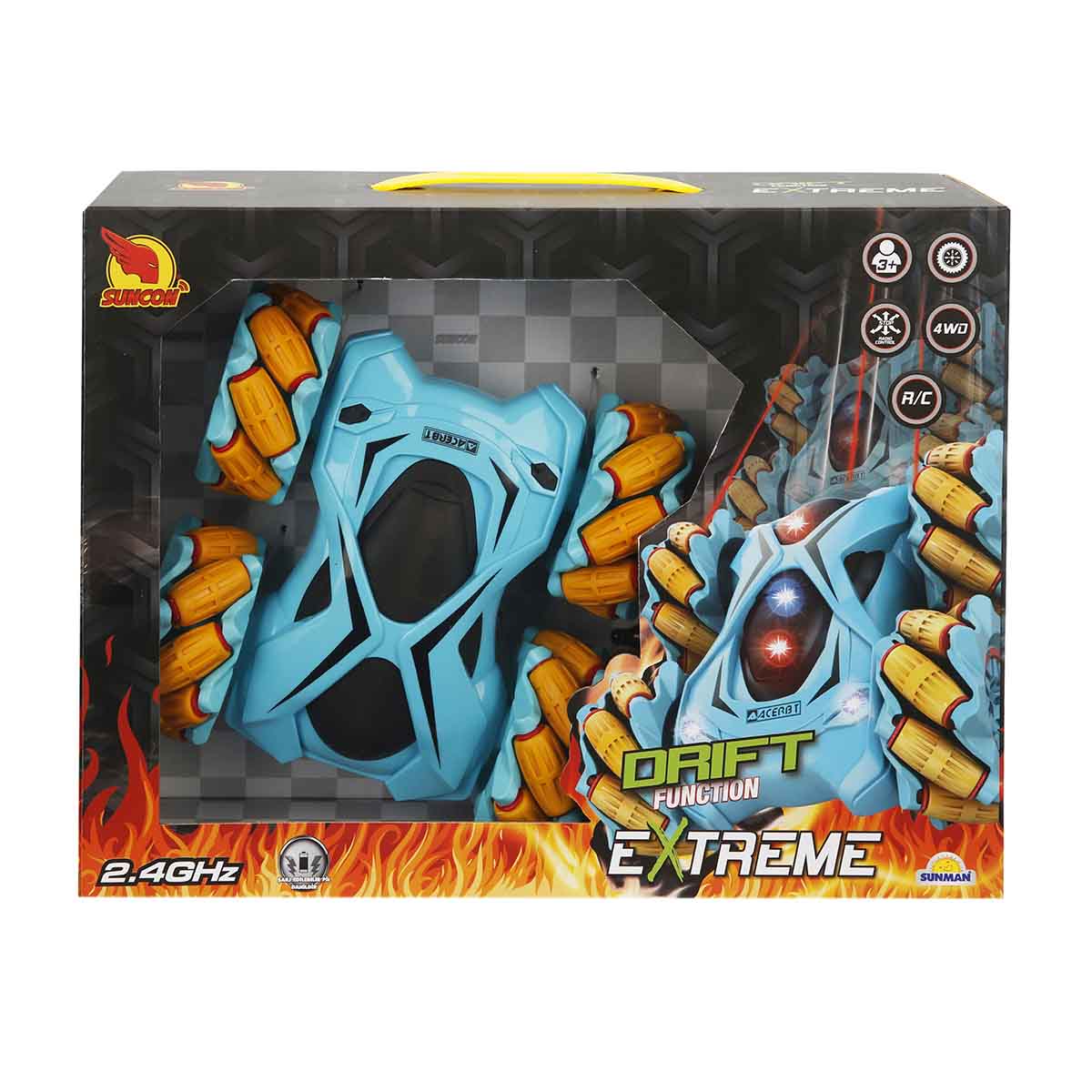 Mașină Drift Suncon cu Telecomandă, Bleu, 16 cm