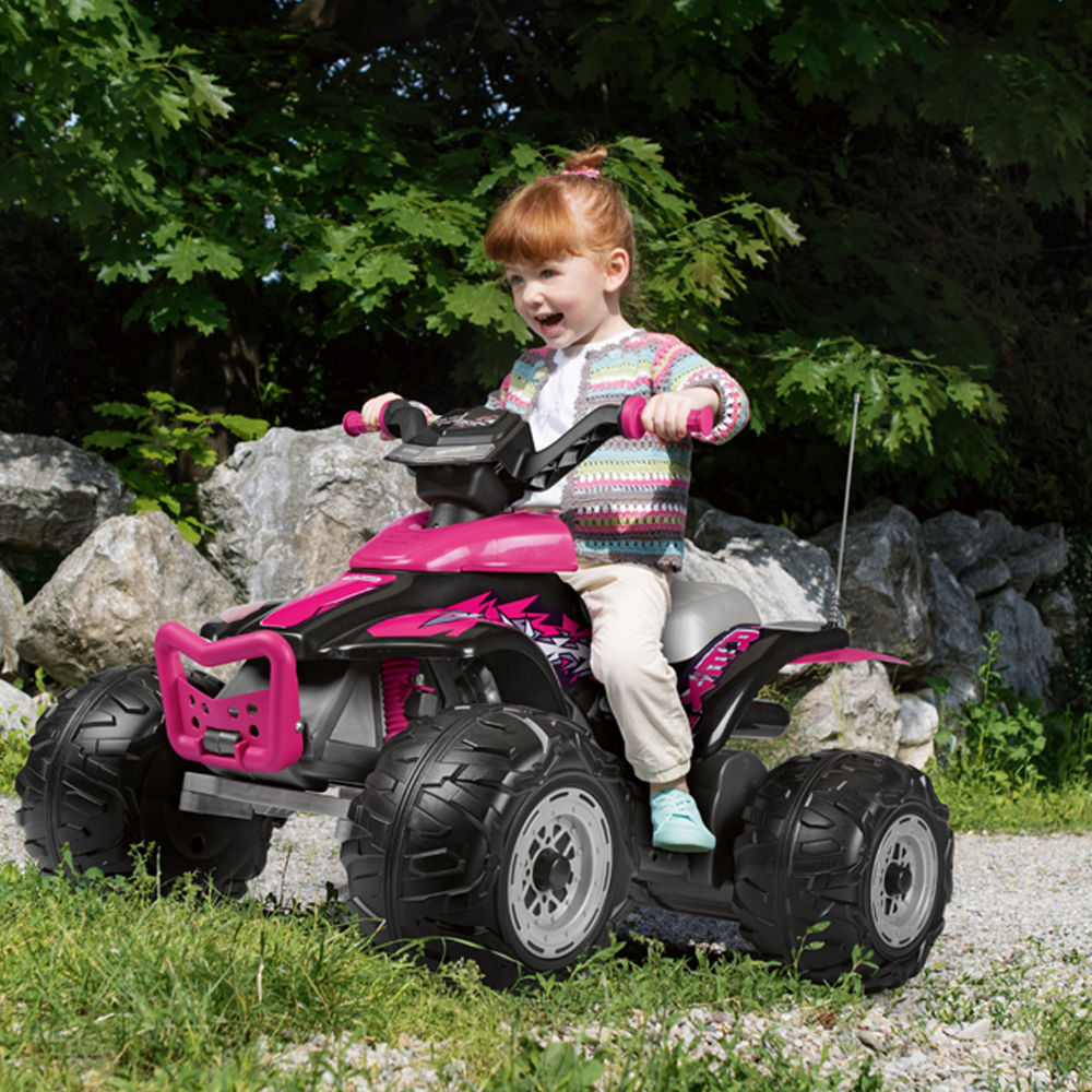 ATV Peg Perego Corral T-Rex 12V Roz Negru