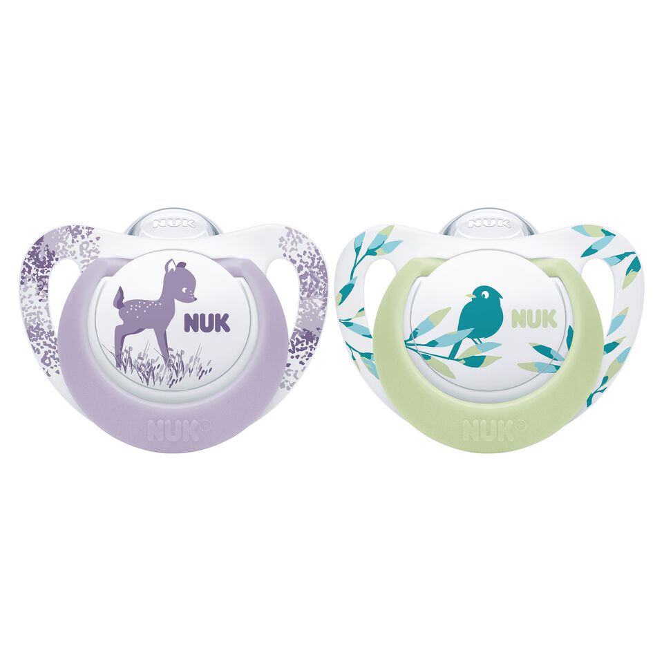 Set 2 Suzete NUK Genius Color, Silicon, 0-6 Luni - imagine 3