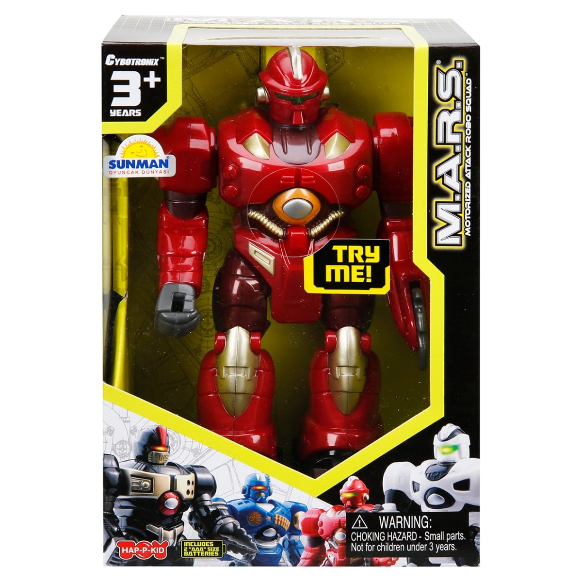 Robot M.A.R.S. Happy Kid, 18 cm, Interactiv, Rosu