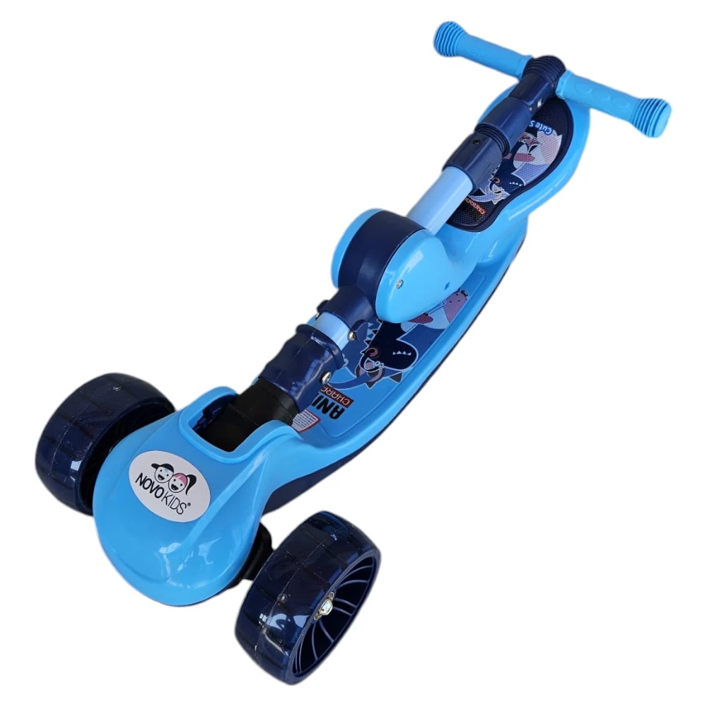 Novokids Mini Scooter 8130 - Trotineta 2in1 Albastru - imagine 3