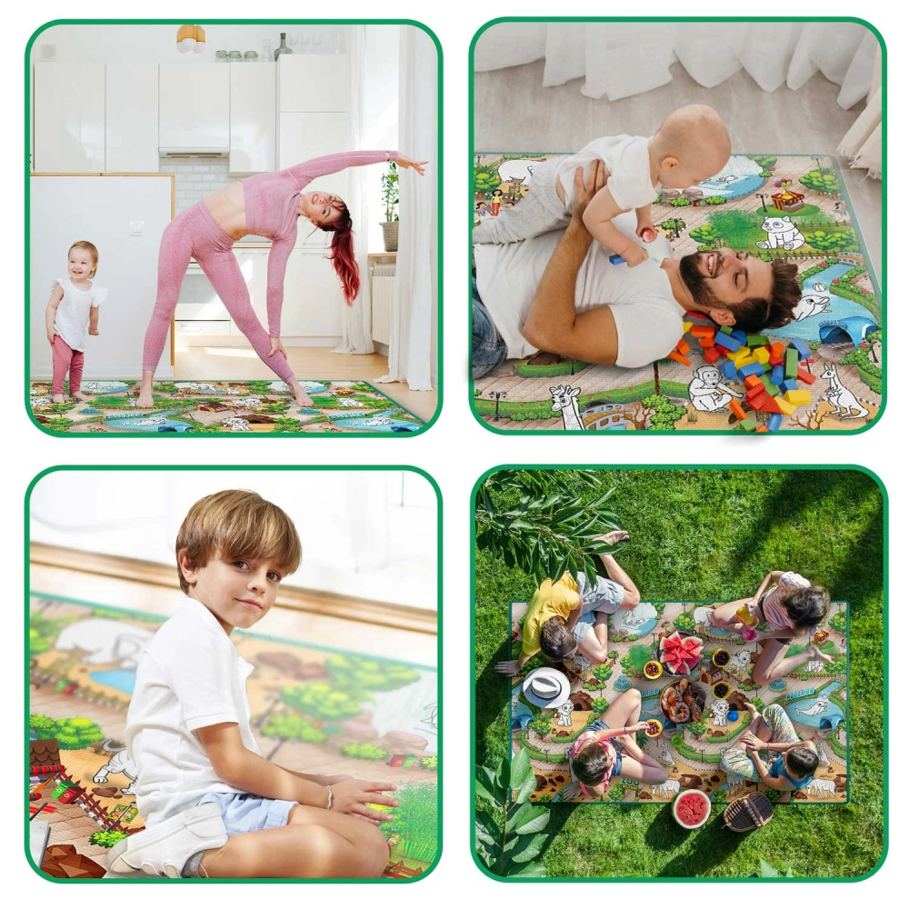 Covoras EVA Ricokids Zoo 200x120 cm, Colorabil