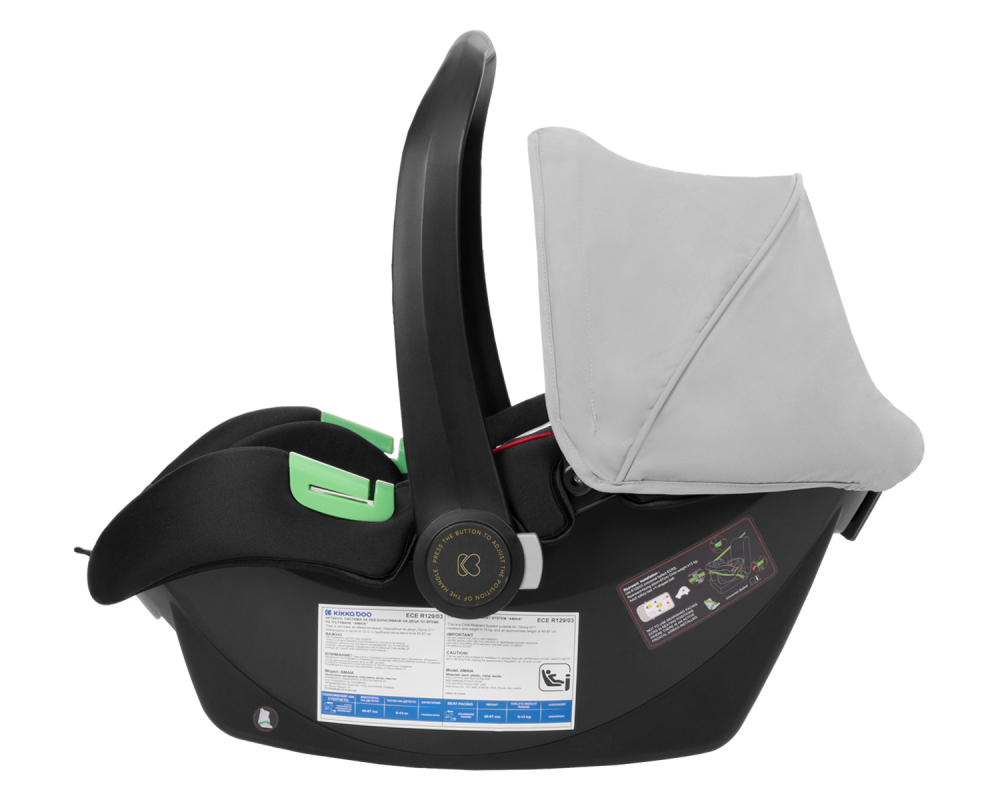 Carucior KikkaBoo 3in1 Amaia Grey, Aluminiu - imagine 5