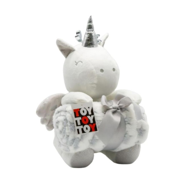 Paturica Hausmann cu Unicorn 25cm, Pufoasă - imagine 2