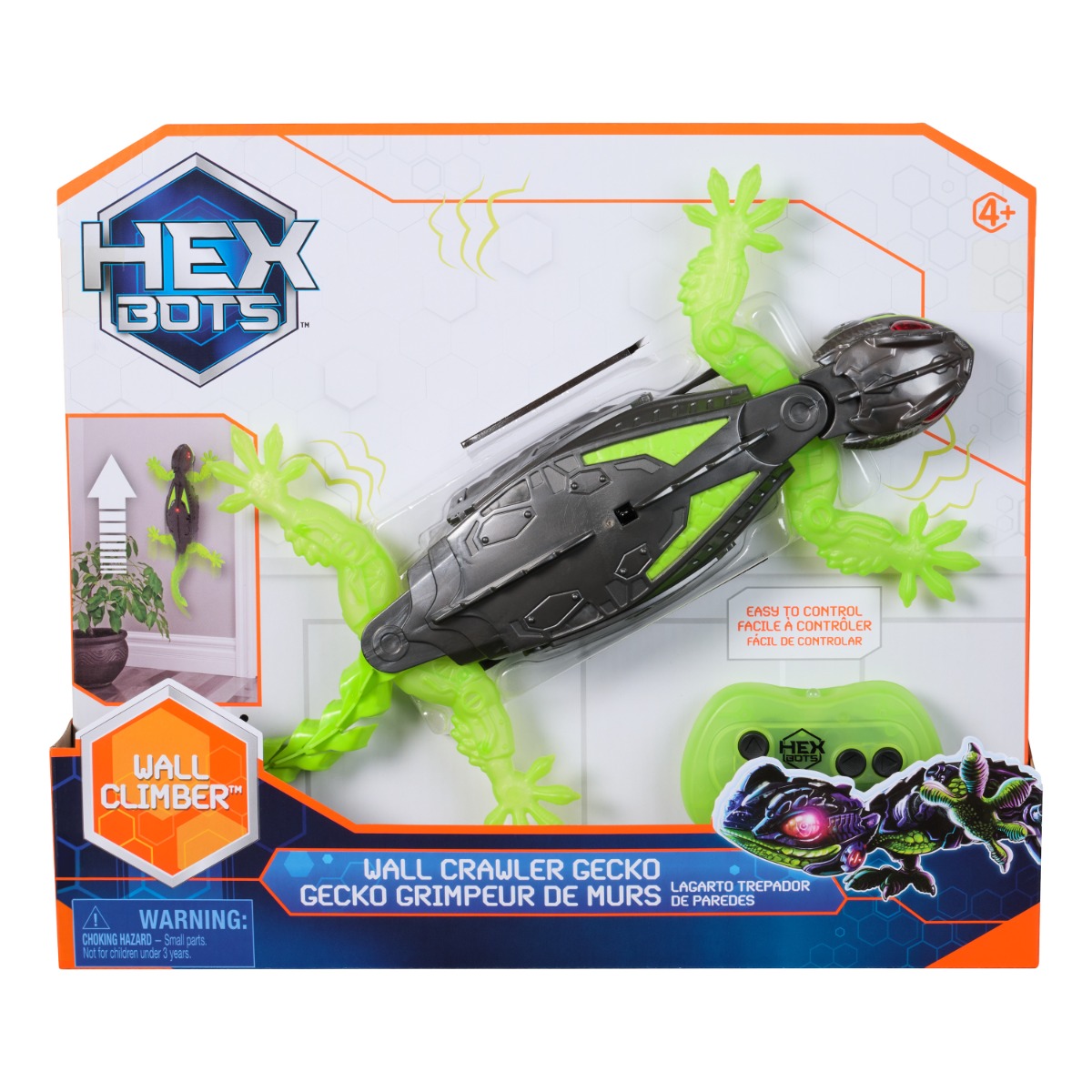 Hexbots Gecko Interactiv cu Telecomanda | Pe Pereti