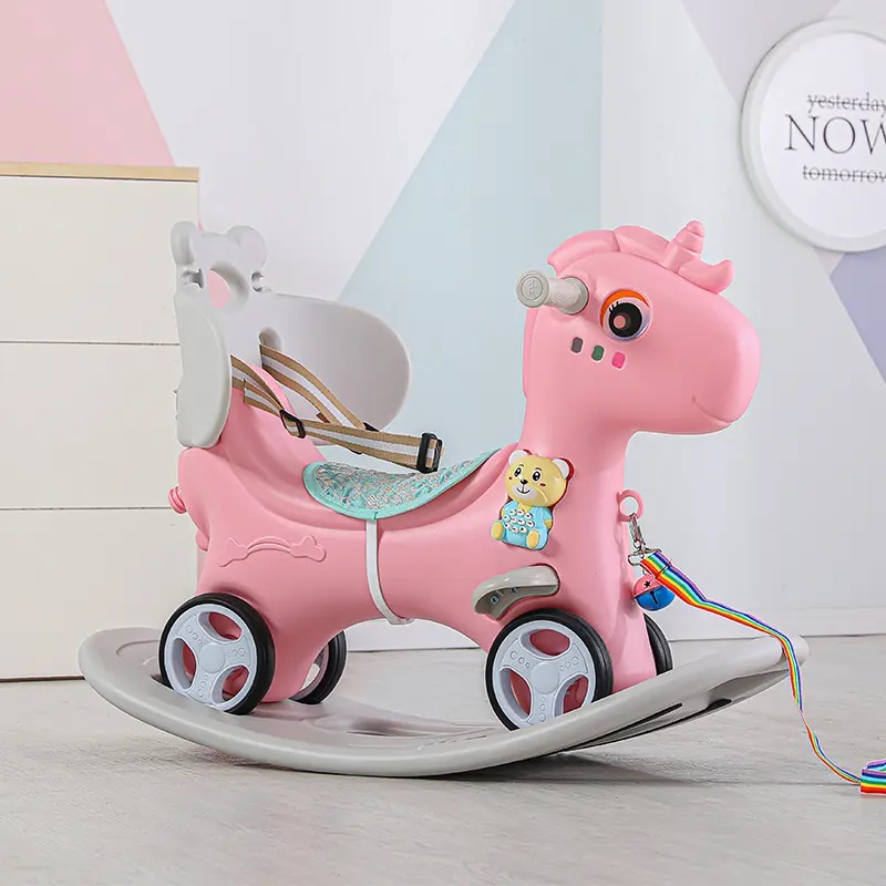Balansoar 3 in 1 Nichiduta Happy Unicorn Roz - imagine 8
