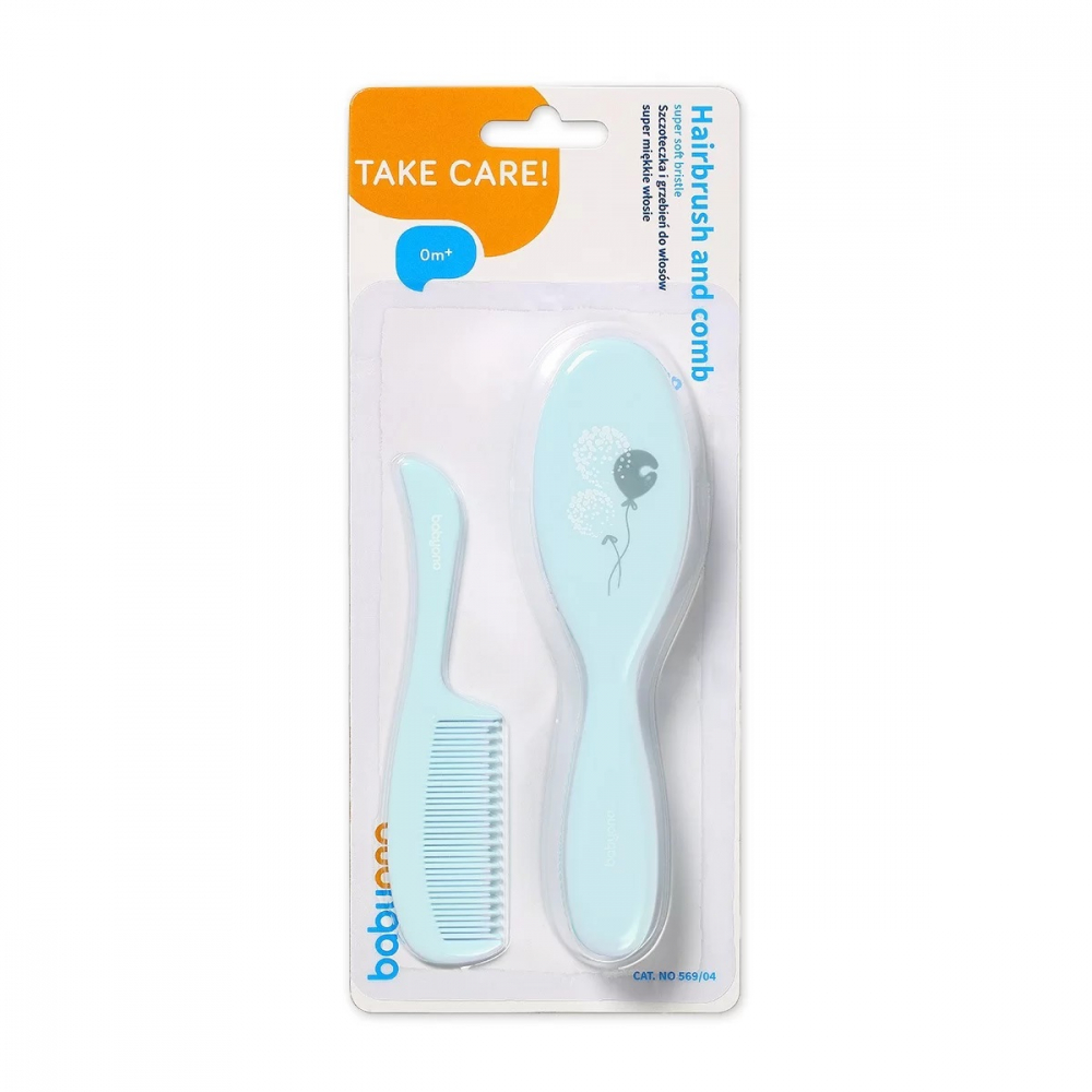 Set Perie și Pieptene Blue Babyono
