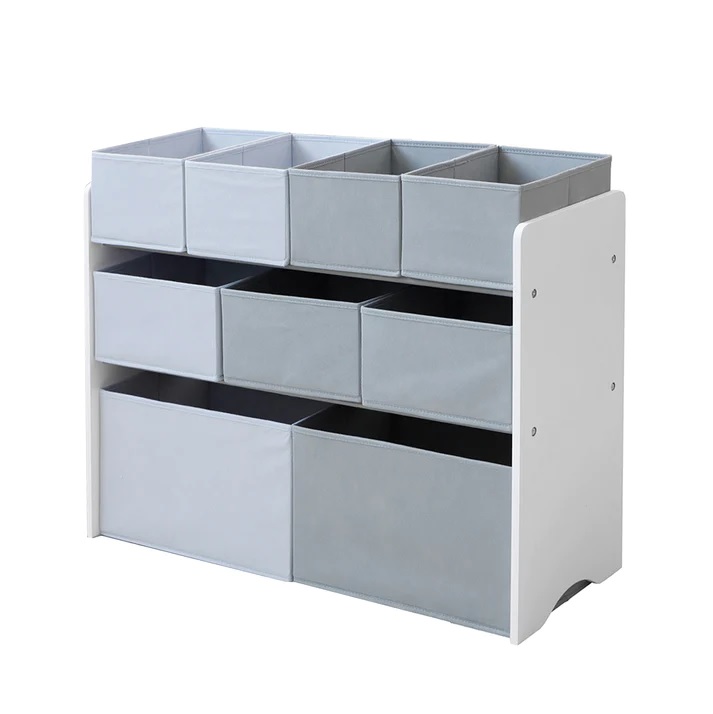 Organizator Lemn Ginger Home 9 Cutii, Alb-Gri - imagine 7