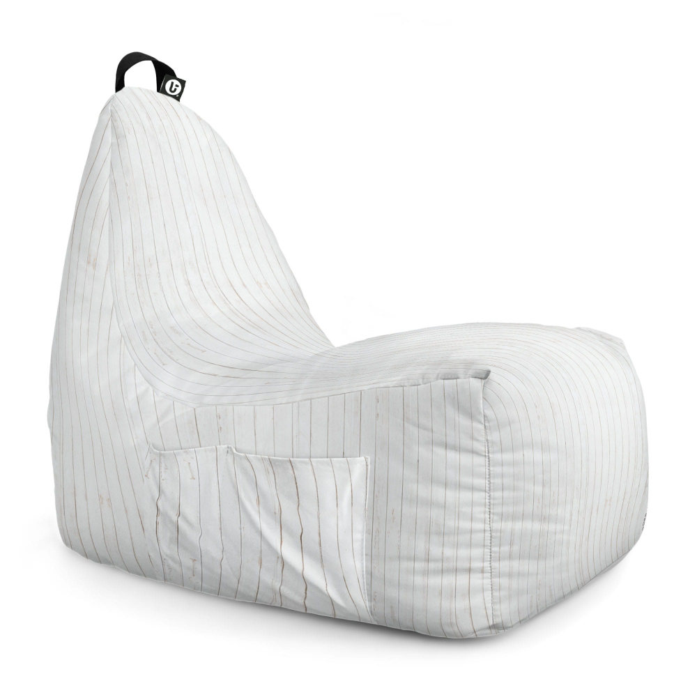 Fotoliu Puf Chill XL Updeco, Lemn Alb - imagine 6