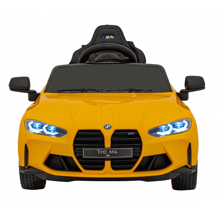 Masinuta Electrica BMW M4 Galben 70W, Telecomanda - imagine 3