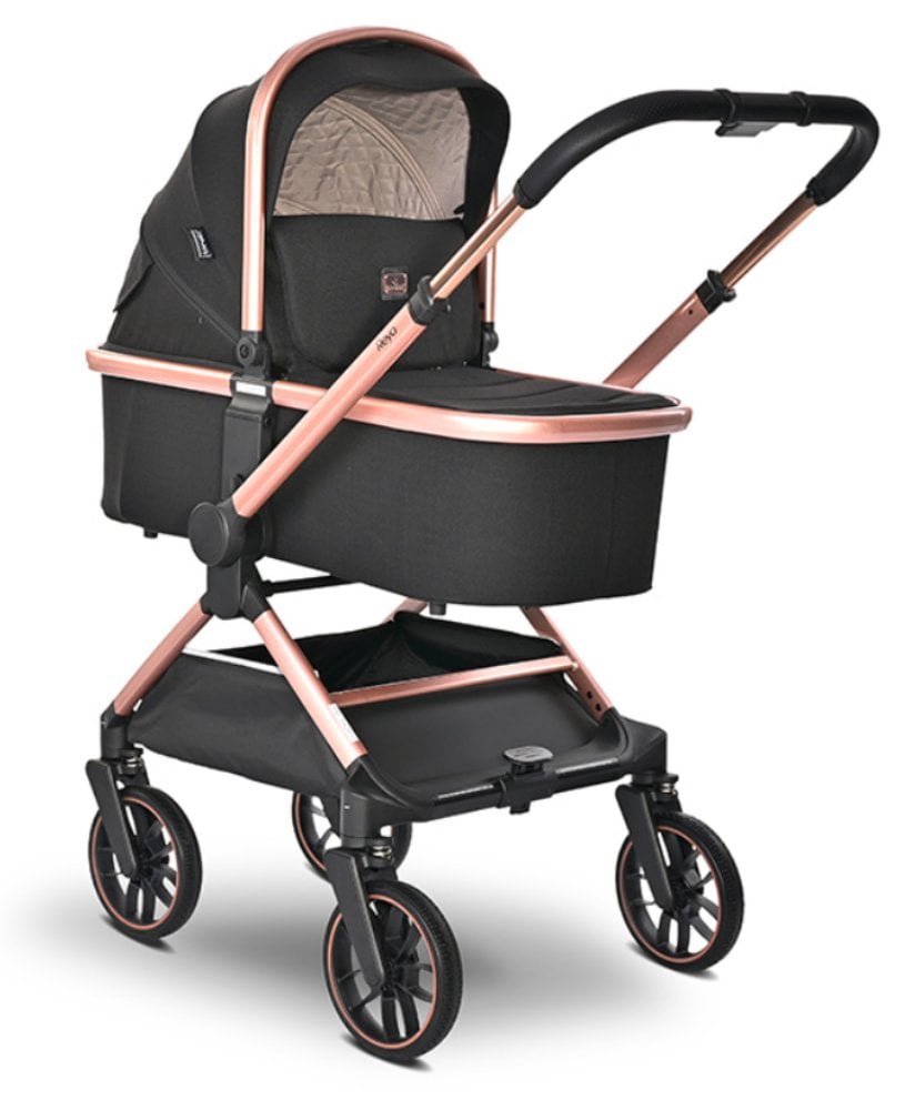 Carucior 3 in 1 Lorelli Reya, Maner Reversibil, Black Jasper