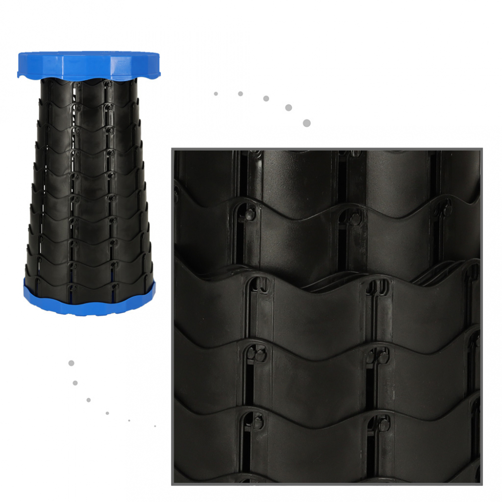 Scaun telescopic pliabil 24 cm Blue - Ikonka - imagine 8