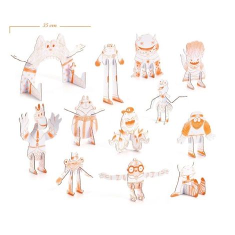 Kit Creativ Monstri Djeco - Asamblare 3D - imagine 2