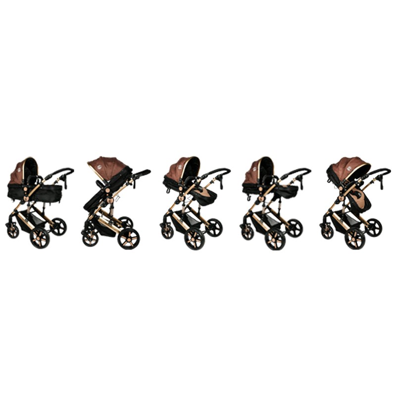 Carucior 2 in 1 Reversibil Buf Boof Gold, 0-36 luni - imagine 5
