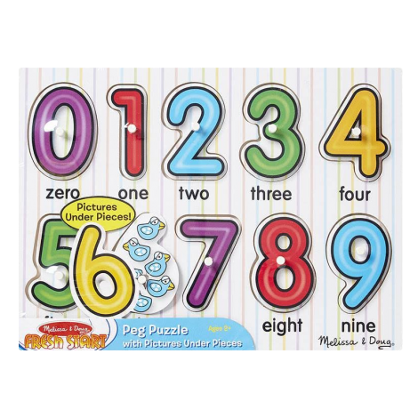 Puzzle Lemn Cifre Melissa & Doug | Educativ