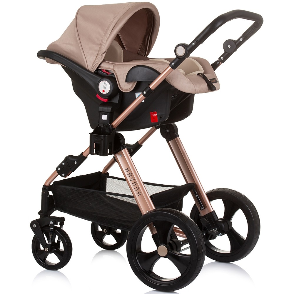 Carucior Chipolino Havana 3 in 1 i-Space, Golden Beige - imagine 2