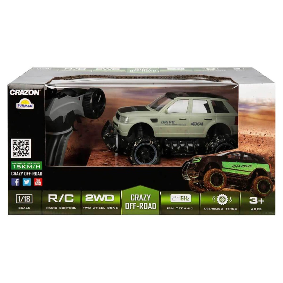 Mașină Teren 4x4 Crazon 1:18 cu Telecomandă