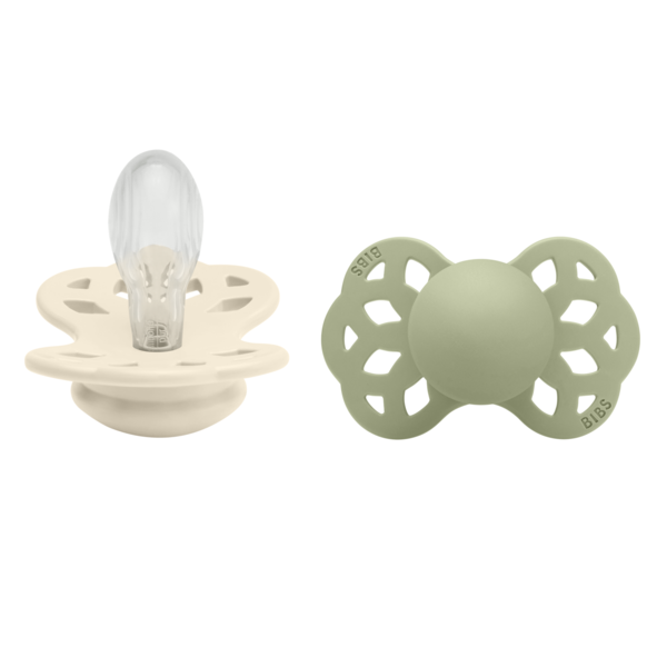 Set 2 Suzete Bibs Infinity Ivory/Sage, 6 luni+ - imagine 4