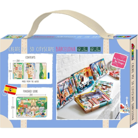 Kit 3D Barcelona Avenir - Puzzle Lemn Educativ - imagine 2