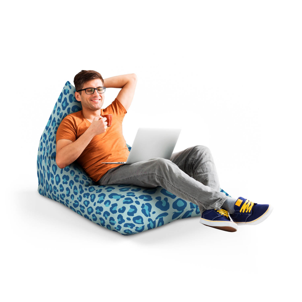 Fotoliu Puf Leopard Blue | Updeco - imagine 4