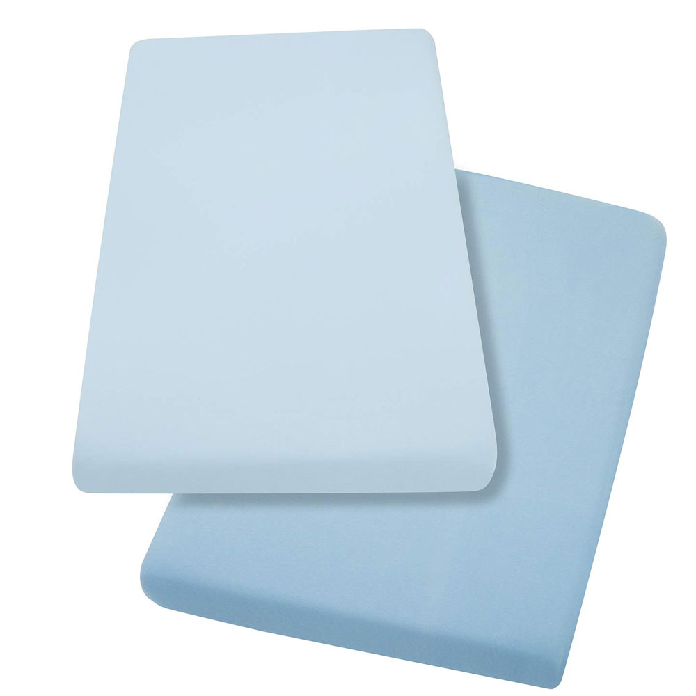 Set Cearceaf Elastic Clevamama, Bleu, 120x60 cm - imagine 4