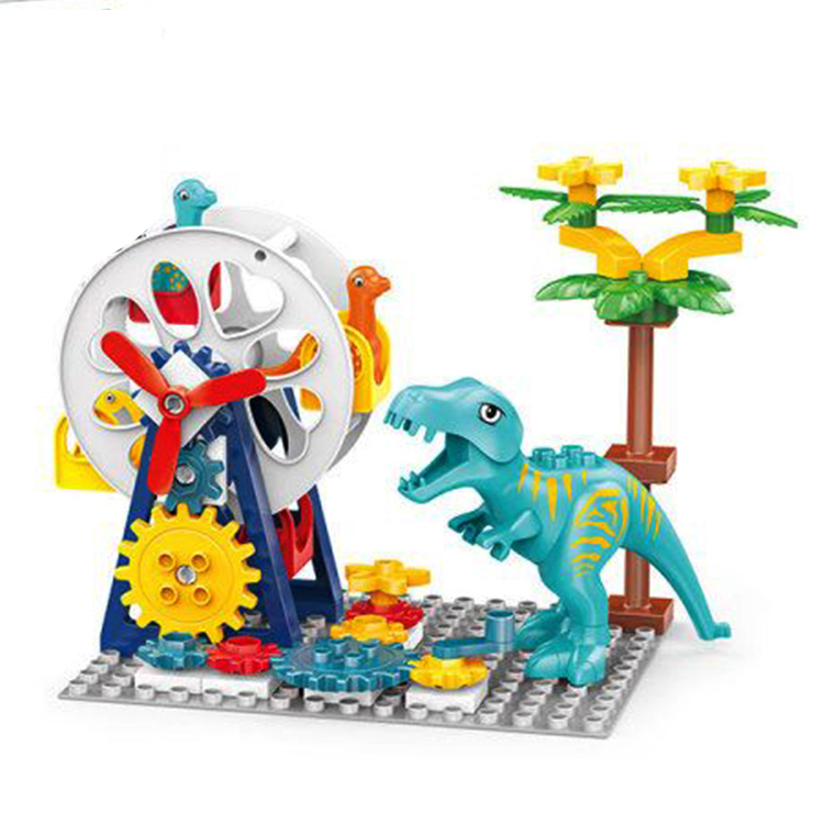 Joc Constructie Roata Dinozauri Amacs, 45 Piese